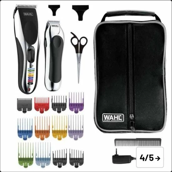 Wahl Tondeuse Color Pro Chrome Edition Combo. Plus Wahl Trimmer. Draadloos Wahl Tondeuse En Mini Trimmer. Thuis Knippen. Hele Lichaam Scheren. Baard En Hoofd. A Merk Tondeuse. 8 Opzetkammen. Reisetui. Schaar. 2 Jaar Fabrieksgarantie 5 Wahl Tondeuse Color Pro Chrome Edition Combo. Plus Wahl Trimmer. Draadloos Wahl Tondeuse En Mini Trimmer. Thuis Knippen. Hele Lichaam Scheren. Baard En Hoofd. A Merk Tondeuse. 8 Opzetkammen. Reisetui. Schaar. 2 Jaar Fabrieksgarantie - Afbeelding 3