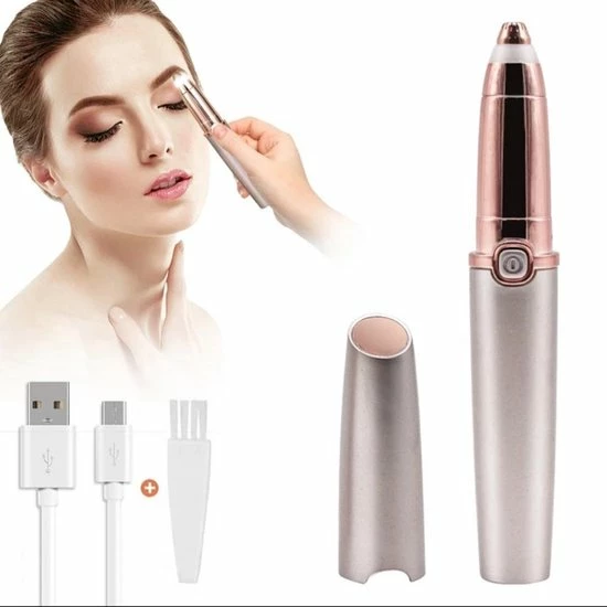 DONLINE Wenkbrauw Trimmer & Epileer Apparaat - Precisietrimmer - Gezichtsontharing Dames - Gezichtsepilator - USB Oplaadbaar - Eyebrow Razor 7 DONLINE Wenkbrauw Trimmer & Epileer Apparaat - Precisietrimmer - Gezichtsontharing Dames - Gezichtsepilator - USB Oplaadbaar - Eyebrow Razor - Afbeelding 5