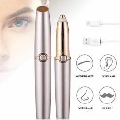 DONLINE Wenkbrauw Trimmer & Epileer Apparaat - Precisietrimmer - Gezichtsontharing Dames - Gezichtsepilator - USB Oplaadbaar - Eyebrow Razor 18 DONLINE Wenkbrauw Trimmer & Epileer Apparaat - Precisietrimmer - Gezichtsontharing Dames - Gezichtsepilator - USB Oplaadbaar - Eyebrow Razor -Philips winkel 550x550 1159