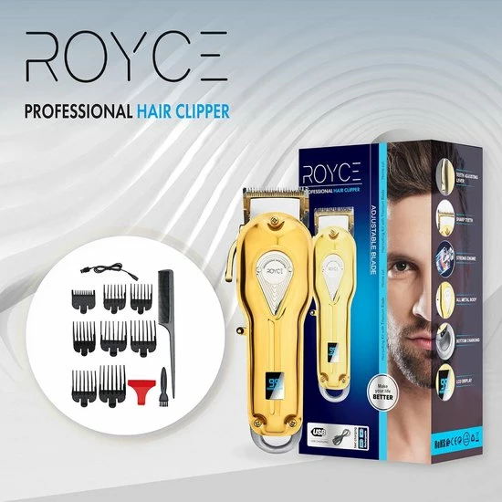ROYCE® Professionele Tondeuse - Draadloze Tondeuse - Tondeuse Mannen - Tondeuse Hoofdhaar - Haartrimmer - Tondeuses 9 ROYCE® Professionele Tondeuse - Draadloze Tondeuse - Tondeuse Mannen - Tondeuse Hoofdhaar - Haartrimmer - Tondeuses - Afbeelding 7