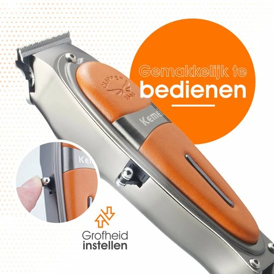 Kemei Tondeuse + 1 GRATIS - Baard Trimmer - Scheerapparaat - Bodygroomer Mannen 5 Kemei Tondeuse + 1 GRATIS - Baard Trimmer - Scheerapparaat - Bodygroomer Mannen - Afbeelding 3
