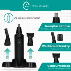 FreshDragon 4-in-1 Neustrimmer Voor Mannen - Oortrimmer - Inclusief Reistasje -Philips winkel 550x550 1245