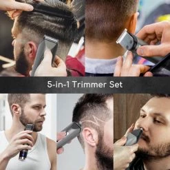 Aigostar Edward 32ICB - Tondeuse Set - 5 In 1 Oplaadbare Trimmer Set- Zwart/Grijs -Philips winkel 550x550 1250