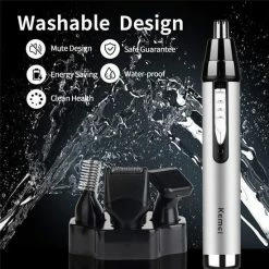 Kemei Professional Personal Care 3 In 1 Trimmer – Professioneel Neustrimmer – Baardtrimmer – Contouren Mes - Neushaar – Barbiersmes – Oplaadbaar – Effileermes – Wenkbrauwkam – Wenkbrauw Mesje – Baard – Neushaar -Philips winkel 550x550 1312