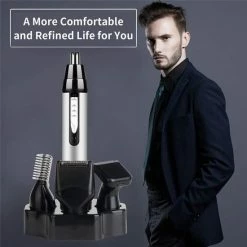 Kemei Professional Personal Care 3 In 1 Trimmer – Professioneel Neustrimmer – Baardtrimmer – Contouren Mes - Neushaar – Barbiersmes – Oplaadbaar – Effileermes – Wenkbrauwkam – Wenkbrauw Mesje – Baard – Neushaar -Philips winkel 550x550 1313