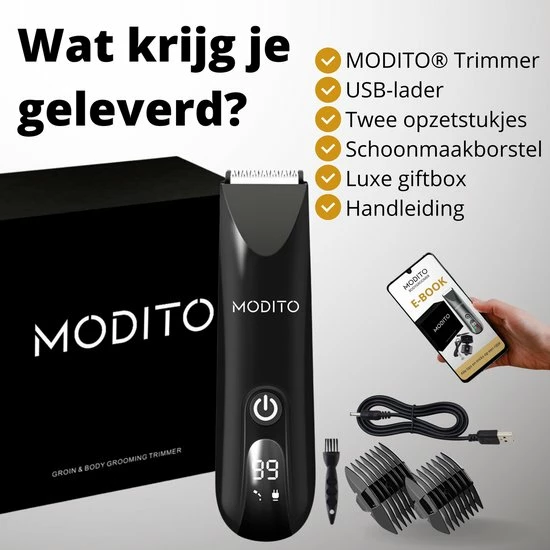 Modito? Trimmer - Bodygroomer Mannen - LED Display - 100% Waterdicht - Elektrisch Scheerapparaat - Voor Schaamstreek - Oplaadbaar - Manscaping Body Groomer 8 Modito? Trimmer - Bodygroomer Mannen - LED Display - 100% Waterdicht - Elektrisch Scheerapparaat - Voor Schaamstreek - Oplaadbaar - Manscaping Body Groomer - Afbeelding 6