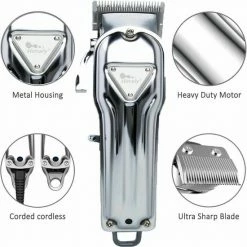 Himaly - Professionele Tondeuse Set - USB Oplaadbare Elektrische Tondeuses - Baard Draadloze Haartrimmer - Tondeuse Mannen - Body Hair Trimmer (voor DIY Thuis Kappers - Zilver) -Philips winkel 550x550 1321