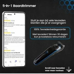Beeperfect? 5 In 1 Baardtrimmer Voor Mannen - Incl. 5 Opzetstukken - Trimmer - Bodygroomer - Neus En Oor - 0.5-10MM - Gratis Baardkam -Philips winkel 550x550 136