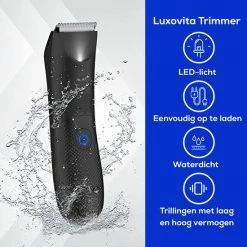 Luxovita Hair Trimmer™ - Bodygroomer Mannen - Geschikt Voor Nat En Droog Scheren - Waterdicht - Ideaal Voor Schaamstreek - Oplaadbaar - Zwart -Philips winkel 550x550 1415