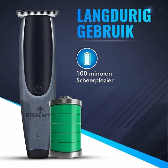 KIGstart Bodygroomer Mannen - Draadloos - Trimmer - Waterdicht - Haartrimmer - Oplaadbaar - Voor Schaamstreek - Zwart / Blauw 5 KIGstart Bodygroomer Mannen - Draadloos - Trimmer - Waterdicht - Haartrimmer - Oplaadbaar - Voor Schaamstreek - Zwart / Blauw - Afbeelding 3