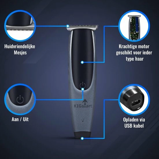 KIGstart Bodygroomer Mannen - Draadloos - Trimmer - Waterdicht - Haartrimmer - Oplaadbaar - Voor Schaamstreek - Zwart / Blauw 7 KIGstart Bodygroomer Mannen - Draadloos - Trimmer - Waterdicht - Haartrimmer - Oplaadbaar - Voor Schaamstreek - Zwart / Blauw - Afbeelding 5