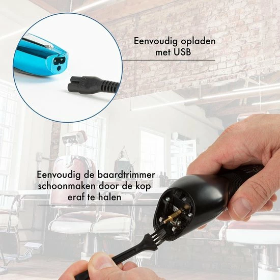 BAESS 5-in-1 Tondeuse Voor Mannen - Baard En Lichaam - Bodygroomer - Neus En Oor - Trimmer - Blauw 6 BAESS 5-in-1 Tondeuse Voor Mannen - Baard En Lichaam - Bodygroomer - Neus En Oor - Trimmer - Blauw - Afbeelding 4