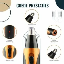 MOOSCARE 2 In 1 Neustrimmer Voor Mannen & Vrouwen - Wenkbrauw Trimmer - Oplaadbaar Scheerapparaat - Neushaartrimmer ? Baardtrimmer ? 2 In 1 -Philips winkel 550x550 176