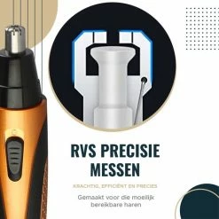 MOOSCARE 2 In 1 Neustrimmer Voor Mannen & Vrouwen - Wenkbrauw Trimmer - Oplaadbaar Scheerapparaat - Neushaartrimmer ? Baardtrimmer ? 2 In 1 -Philips winkel 550x550 177