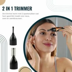 MOOSCARE 2 In 1 Neustrimmer Voor Mannen & Vrouwen - Wenkbrauw Trimmer - Oplaadbaar Scheerapparaat - Neushaartrimmer ? Baardtrimmer ? 2 In 1 -Philips winkel 550x550 178
