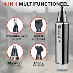 AyeWay 4 In 1 Trimmer - Draadloos - Mannen & Vrouwen - Neus-, Oor-, Baard & Wenkbrauw Trimmer -Philips winkel 550x550 196