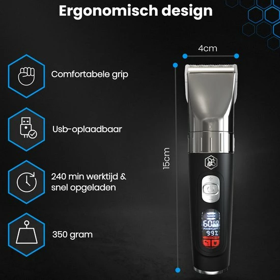 Beeperfect? Professionele Tondeuse Mannen - Draadloos - Haartrimmer - Tondeuse Hoofdhaar - Gratis Kappersset 8 Beeperfect? Professionele Tondeuse Mannen - Draadloos - Haartrimmer - Tondeuse Hoofdhaar - Gratis Kappersset - Afbeelding 6