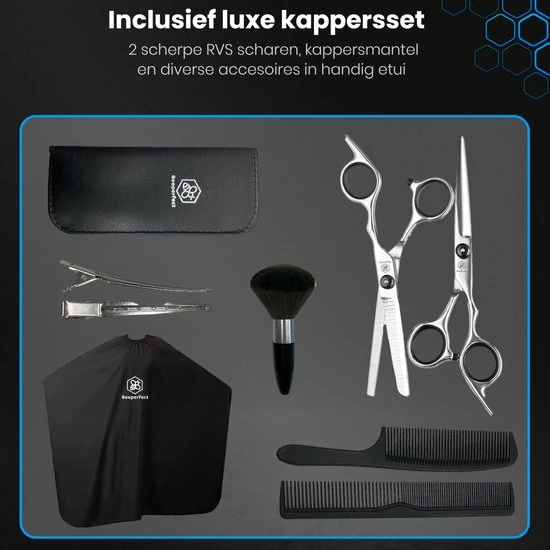 Beeperfect? Professionele Tondeuse Mannen - Draadloos - Haartrimmer - Tondeuse Hoofdhaar - Gratis Kappersset 9 Beeperfect? Professionele Tondeuse Mannen - Draadloos - Haartrimmer - Tondeuse Hoofdhaar - Gratis Kappersset - Afbeelding 7