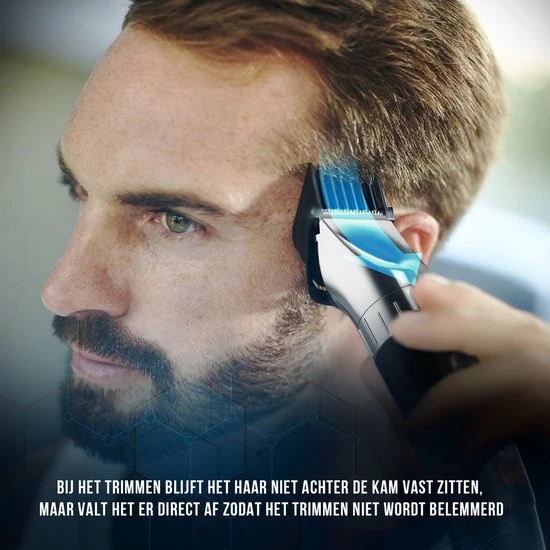 Beeperfect? Professionele Tondeuse Mannen - Draadloos - Haartrimmer - Tondeuse Hoofdhaar - Gratis Kappersset 10 Beeperfect? Professionele Tondeuse Mannen - Draadloos - Haartrimmer - Tondeuse Hoofdhaar - Gratis Kappersset - Afbeelding 8