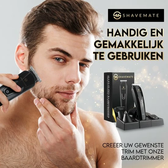 ShaveMate 5-in-1 Baard Trimmer - Tondeuse Voor Mannen - Hair Clipper Set - Draadloos - Waterproof 5 ShaveMate 5-in-1 Baard Trimmer - Tondeuse Voor Mannen - Hair Clipper Set - Draadloos - Waterproof - Afbeelding 3