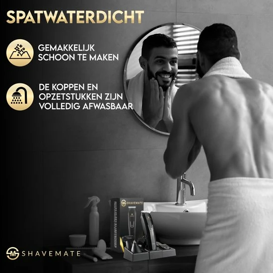 ShaveMate 5-in-1 Baard Trimmer - Tondeuse Voor Mannen - Hair Clipper Set - Draadloos - Waterproof 7 ShaveMate 5-in-1 Baard Trimmer - Tondeuse Voor Mannen - Hair Clipper Set - Draadloos - Waterproof - Afbeelding 5