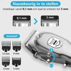 Revahs Professionele Draadloze Tondeuse - Cheveux Haar - Trimmer Mannen Hoofdhaar - Hair Clipper - Haartondeuse - Black Friday 2022 - 8 Opzetkammen -Philips winkel 550x550 316