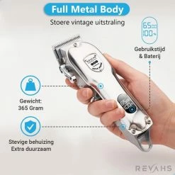 Revahs Professionele Draadloze Tondeuse - Cheveux Haar - Trimmer Mannen Hoofdhaar - Hair Clipper - Haartondeuse - Black Friday 2022 - 8 Opzetkammen -Philips winkel 550x550 319