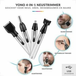 YONO Neustrimmer Multifunctioneel 4 In 1 - Wenkbrauw Trimmer - Oortrimmer - Oplaadbaar - Mannen En Vrouwen -Philips winkel 550x550 336