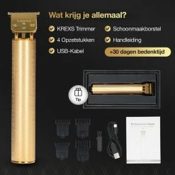 Krexs Gouden Baardtrimmer - Tondeuse - Trimmer - Scheerapparaat - Mannen ? Baard -Philips winkel 550x550 394