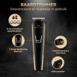 Royal WM - Series 9000 PRO - Baardtrimmer - Zwart - Scheerapparaat - Draadloos -Philips winkel 550x550 405