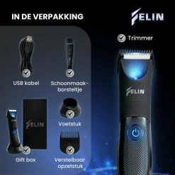 Felin Bodygroomer Mannen - Trimmer - Bodytrimmer - Scheerapparaat - Waterdicht - Draadloos & Oplaadbaar - Geschikt Voor Hele Lichaam - Black Friday -Philips winkel 550x550 414