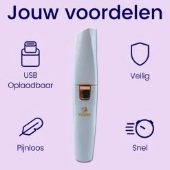 Vilune Wenkbrauw Trimmer - Gezichtsontharing Dames - Eyebrow Razor - Precisietrimmer - Incl. 2x Scheermesje - Leuk Cadeau Voor Vrouwen - USB Oplaadbaar - Wit - Incl. E-book -Philips winkel 550x550 437