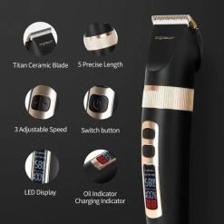 Aigostar Sharper 32ICC - Tondeuse Mannen - Draadloze Haartrimmer - Trimmer - Zwart -Philips winkel 550x550 472