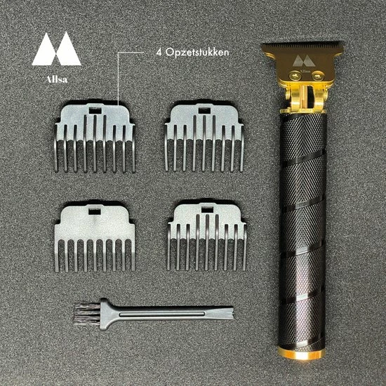 Allsa Tondeuse - Tondeuse Mannen - Trimmer - Baardtrimmer - Baardtrimmer Mannen - USB Oplaadbaar - Ruis Onderdrukking - Stainless Steel - Cadeau -Zwart 7 Allsa Tondeuse - Tondeuse Mannen - Trimmer - Baardtrimmer - Baardtrimmer Mannen - USB Oplaadbaar - Ruis Onderdrukking - Stainless Steel - Cadeau -Zwart - Afbeelding 5