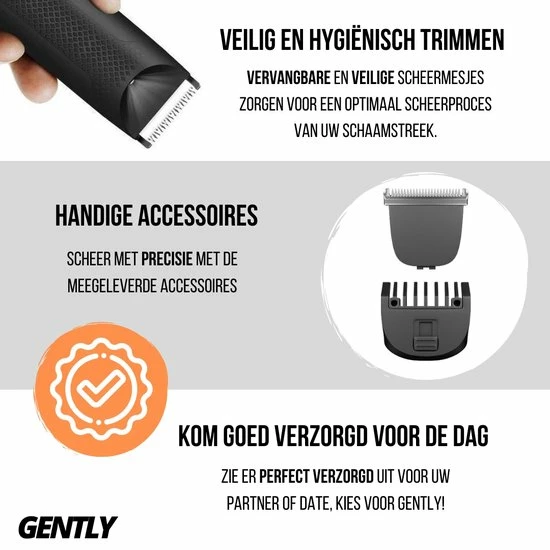 Gently Grooming Gently Scheerapparaat Mannen - Voor Schaamhaar & Schaamstreek - Trimmer - Manscaped - Body Shaver - Tondeuse Heren Voor Schaamhaar 6 Gently Grooming Gently Scheerapparaat Mannen - Voor Schaamhaar & Schaamstreek - Trimmer - Manscaped - Body Shaver - Tondeuse Heren Voor Schaamhaar - Afbeelding 4