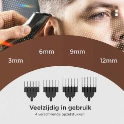 V-Goods Professionele 6 In 1 Baardtrimmer Voor Mannen/Heren - Inclusief 5 Opzetstukken + Houder - Neustrimmer - Oortrimmer - Bodygroomer - 100% Waterdicht - Tondeuse -Philips winkel 550x550 54