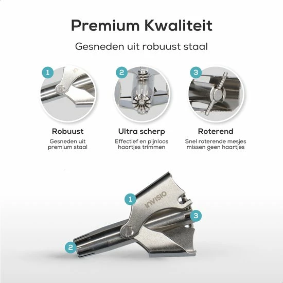 Invisio? Neustrimmer Mannen & Vrouwen ? RVS Neushaartrimmer Heren ? Waterbestendig 4 Invisio? Neustrimmer Mannen & Vrouwen ? RVS Neushaartrimmer Heren ? Waterbestendig - Afbeelding 2