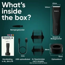 ProTrue Groom-e Bodygroomer Mannen Voor Schaamhaar & Schaamstreek - Body Trimmer Heren - Lichaam Groomer - Manscaped Scheerapparaat -Philips winkel 550x550 618