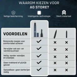 AG Store AG120 Neustrimmer Mannen - Vrouwen - Oplaadbaar - Oortrimmer - Dames - Wenkbrauwtrimmer - Multifunctioneel Professioneel 3 In 1 Trimmer - Neushaartrimmers -Philips winkel 550x550 63