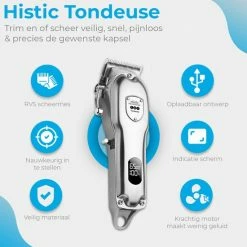 Professionele Draadloze Histic Tondeuse - Trimmer - Mannen - Haartrimmer - Baard - Trimmerset - Hair Clipper - Tondeuse Cheveux - Hair - Geschikt Voor Opzetstukken Wahl, Philips, Babyliss -Philips winkel 550x550 630