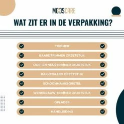 MOOSCARE 4 In 1 Neustrimmer Voor Mannen & Vrouwen - Wenkbrauw Trimmer - Oplaadbaar Scheerapparaat - Neushaartrimmer - Baardtrimmer -Philips winkel 550x550 644