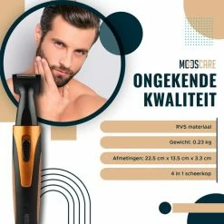 MOOSCARE 4 In 1 Neustrimmer Voor Mannen & Vrouwen - Wenkbrauw Trimmer - Oplaadbaar Scheerapparaat - Neushaartrimmer - Baardtrimmer -Philips winkel 550x550 645
