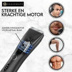 ShaveMate Bodygroomer - Tondeuse Voor Mannen - Hair Clipper Set - Draadloos - Waterproof 14 ShaveMate Bodygroomer - Tondeuse Voor Mannen - Hair Clipper Set - Draadloos - Waterproof -Philips winkel 550x550 714