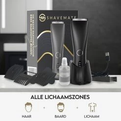 ShaveMate Bodygroomer - Tondeuse Voor Mannen - Hair Clipper Set - Draadloos - Waterproof 17 ShaveMate Bodygroomer - Tondeuse Voor Mannen - Hair Clipper Set - Draadloos - Waterproof -Philips winkel 550x550 717