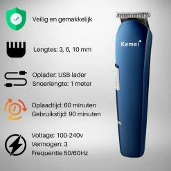 Tondeuse - Bodygroomer - Elektrisch Draadloos 8 In 1 - Neustrimmer - Oortrimmer - Luxe Multifunctionaal Grooming - Full Care - Kemei Km-550 - Oplaadbaar Scheerapparaat 100-240V - Voor Mannen En Vrouwen -Philips winkel 550x550 836