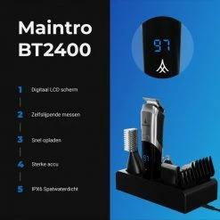 Maintro BT2400 Pro 5 In 1 Baardtrimmer - Body Trimmer Heren - Tondeuse - Neustrimmer - Bodygroomer Mannen - Waterdicht 11 Maintro BT2400 Pro 5 In 1 Baardtrimmer - Body Trimmer Heren - Tondeuse - Neustrimmer - Bodygroomer Mannen - Waterdicht -Philips winkel 550x550 84