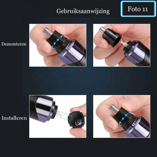 Sportsman 4in1 Trimmer - Wenkbrauwtrimmer - Precisisetrimmer - Ladyshaver- Menshaver- Zwart 13 Sportsman 4in1 Trimmer - Wenkbrauwtrimmer - Precisisetrimmer - Ladyshaver- Menshaver- Zwart - Afbeelding 11
