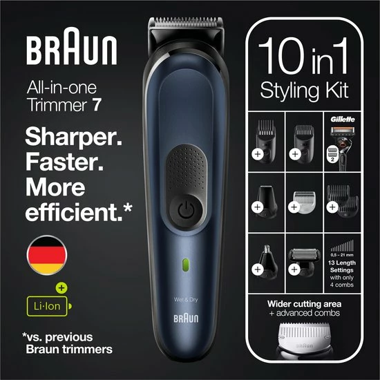 Braun Multigroomer 7 MGK7330 - 10-in-1 Baardtrimmer - Haartrimmer 3 Braun Multigroomer 7 MGK7330 - 10-in-1 Baardtrimmer - Haartrimmer