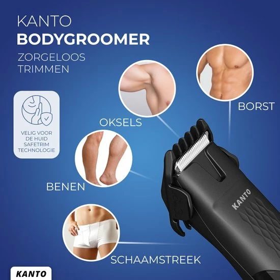 KANTO™ Bodygroomer - Scheerapparaat Mannen - Tondeuse Met LED-verlichting - Scheerapparaat Voor Schaamstreek En Lichaam 4 KANTO™ Bodygroomer - Scheerapparaat Mannen - Tondeuse Met LED-verlichting - Scheerapparaat Voor Schaamstreek En Lichaam - Afbeelding 2