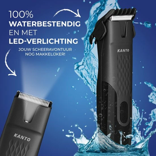 KANTO™ Bodygroomer - Scheerapparaat Mannen - Tondeuse Met LED-verlichting - Scheerapparaat Voor Schaamstreek En Lichaam 5 KANTO™ Bodygroomer - Scheerapparaat Mannen - Tondeuse Met LED-verlichting - Scheerapparaat Voor Schaamstreek En Lichaam - Afbeelding 3